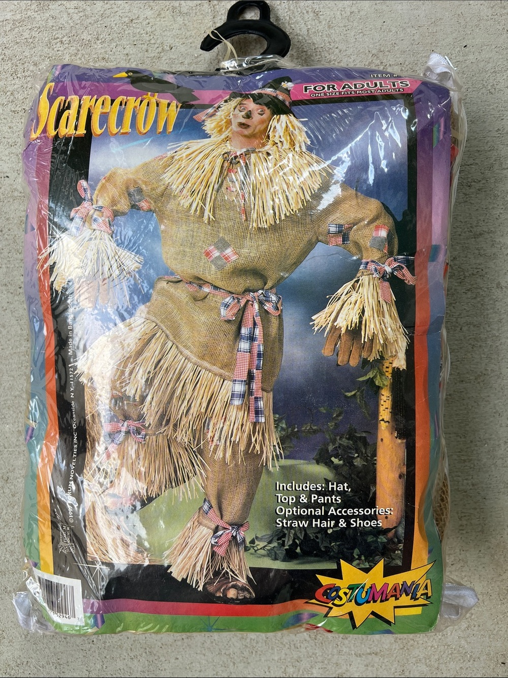 Costumania | Scarecrow Costume for Men - Brown One Size Fits Most NWT